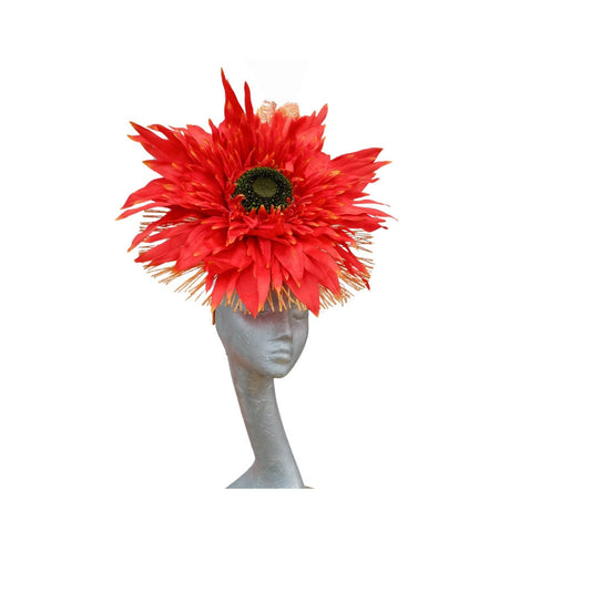 Gerbera - Orange Headpiece