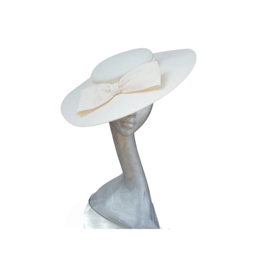 Saffie - Cream silk Boater