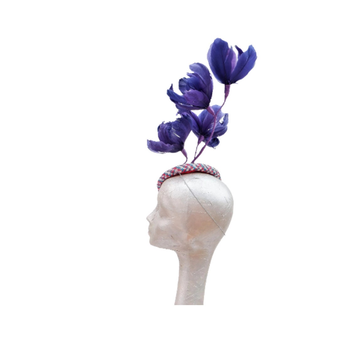 Multi Coloured Pillbox/Button Fascinator  By Hats2go