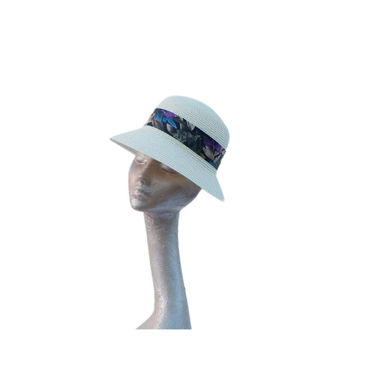 Cream Straw cloche Summer hat by Hats2go