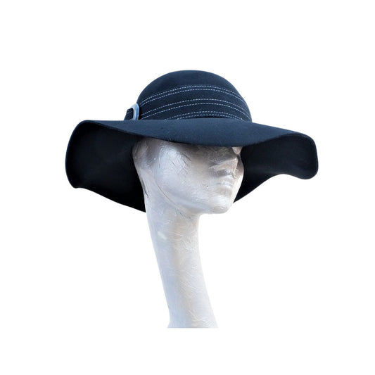 Milly - Black Floppy Felt Hat