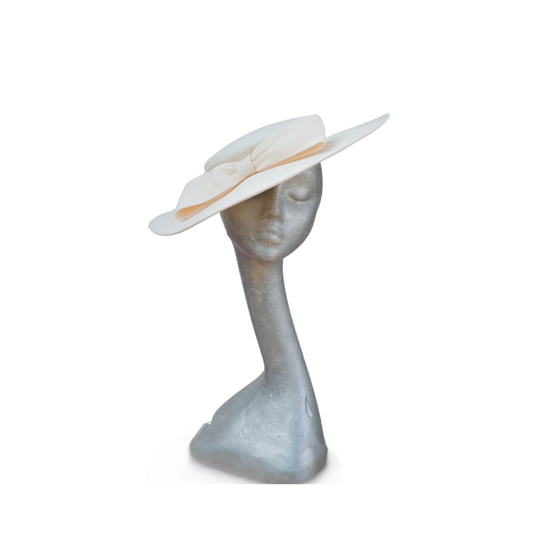 Saffie - Cream silk Boater