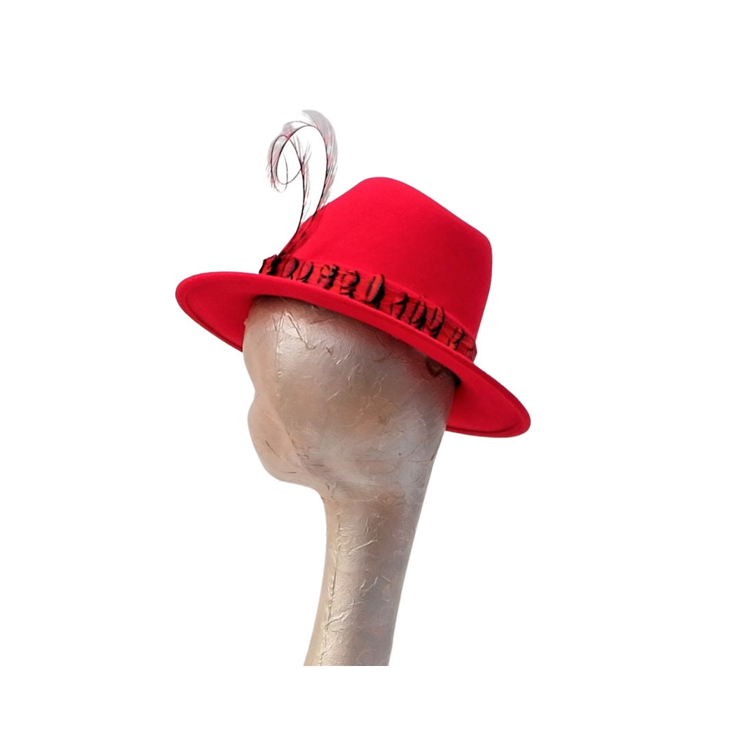 Bailey - Scarlet Red Felt Fedora Hat