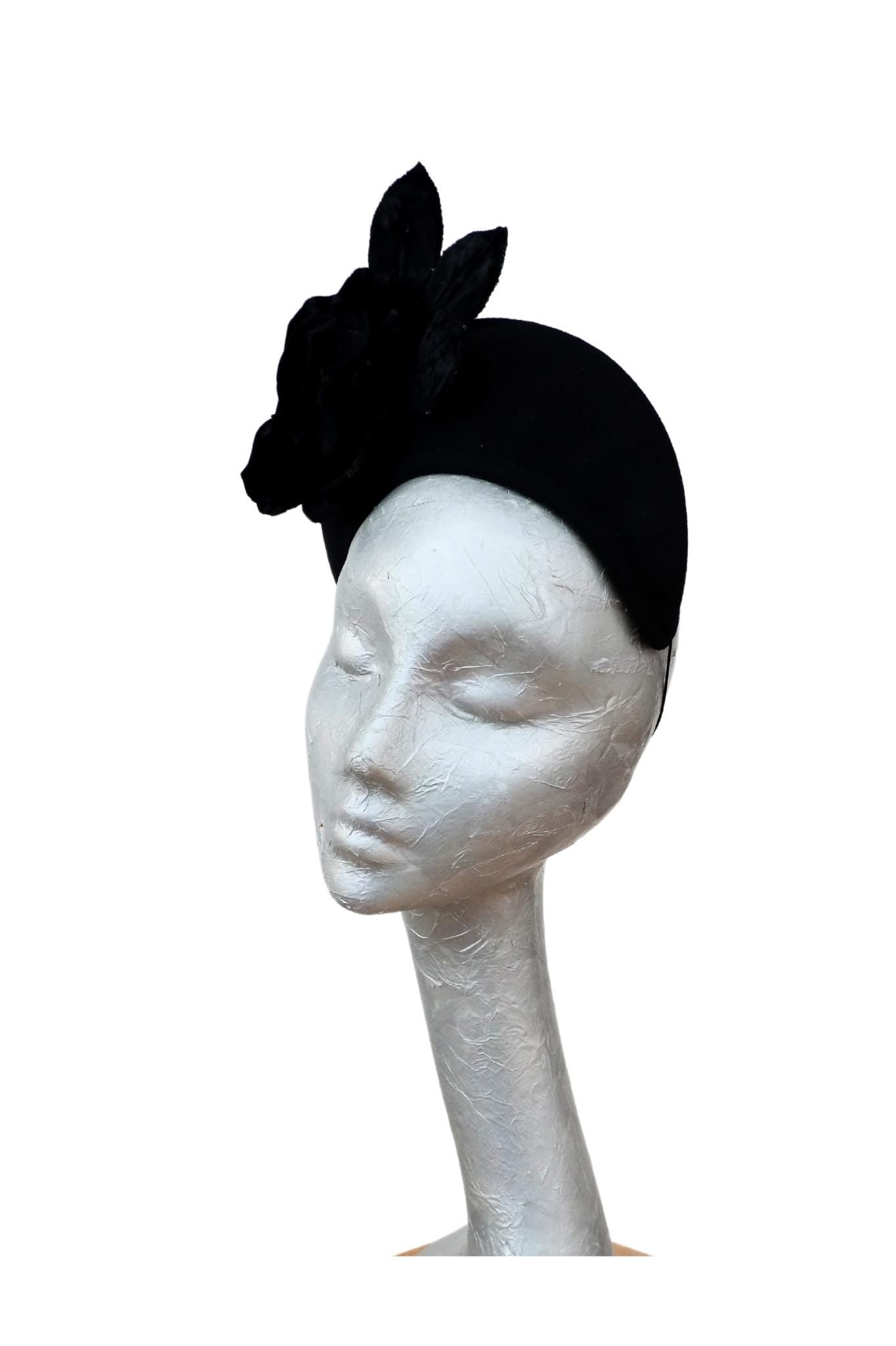 Witton - Black Felt & Velvet crown