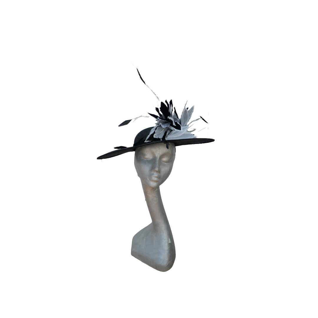 Canberra - Black & White Split brim hat