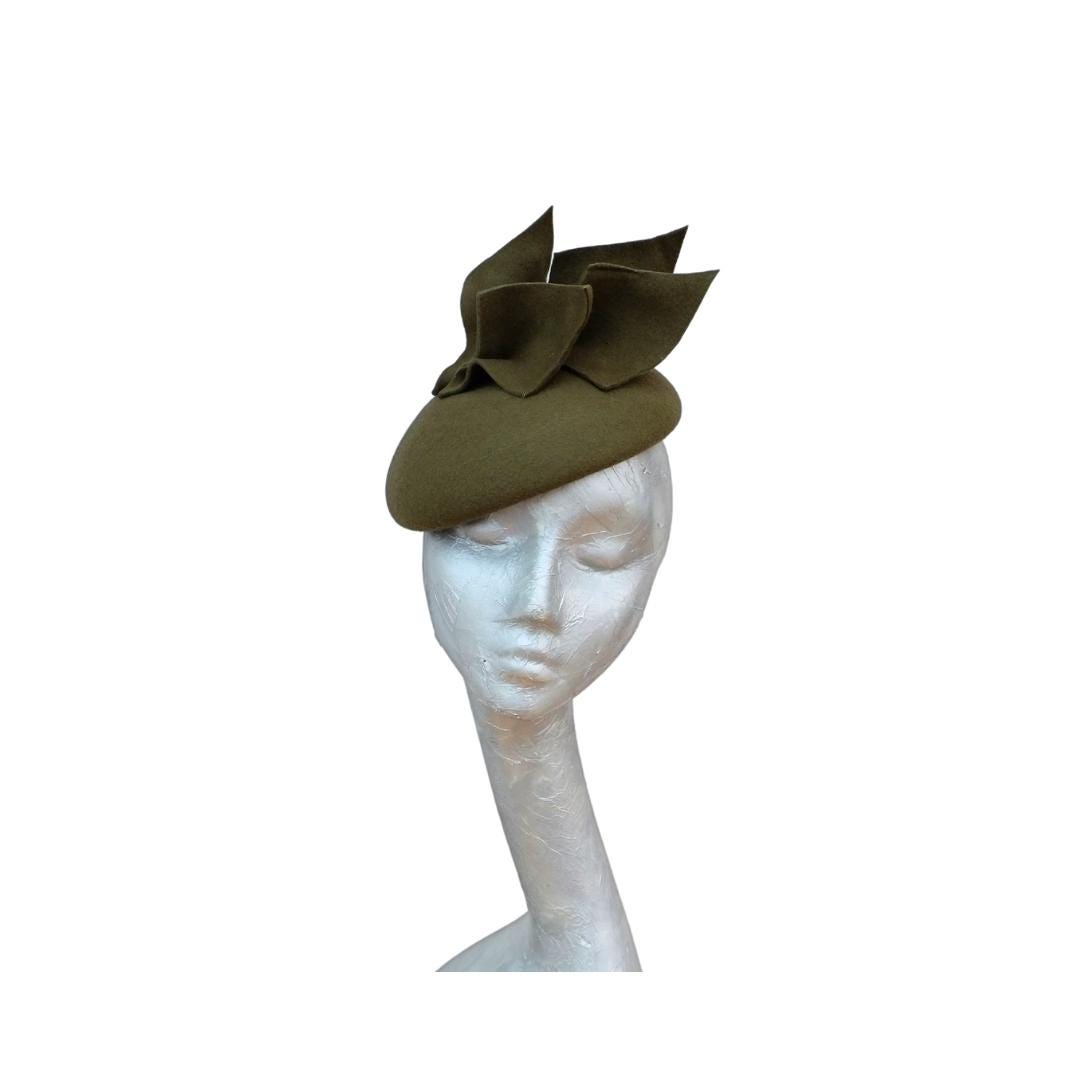 Brooklyn - Olive Felt Smartie Beret
