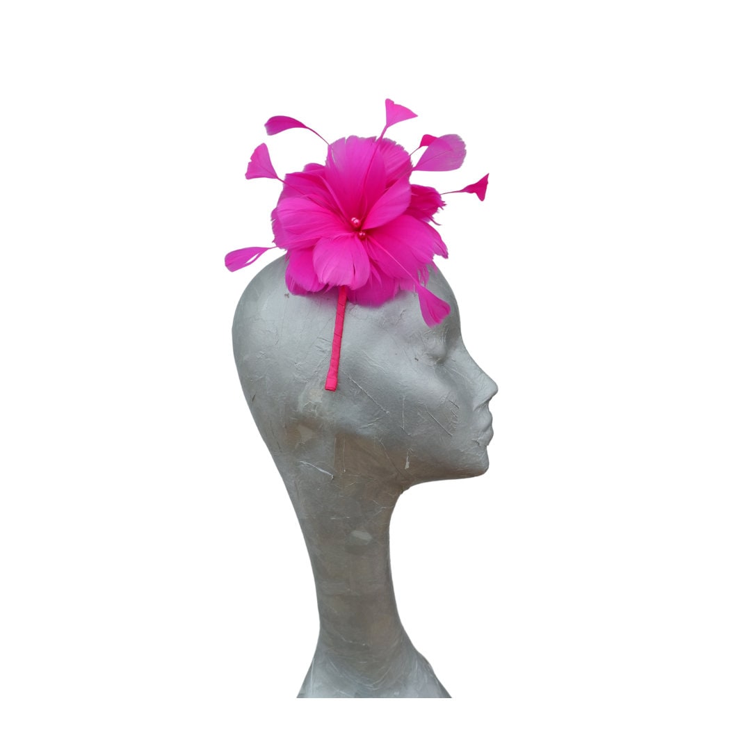 Feather Flower Fascinator 4 colours