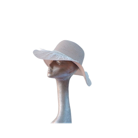 Nude Pink Straw Summer hat by Hats2go