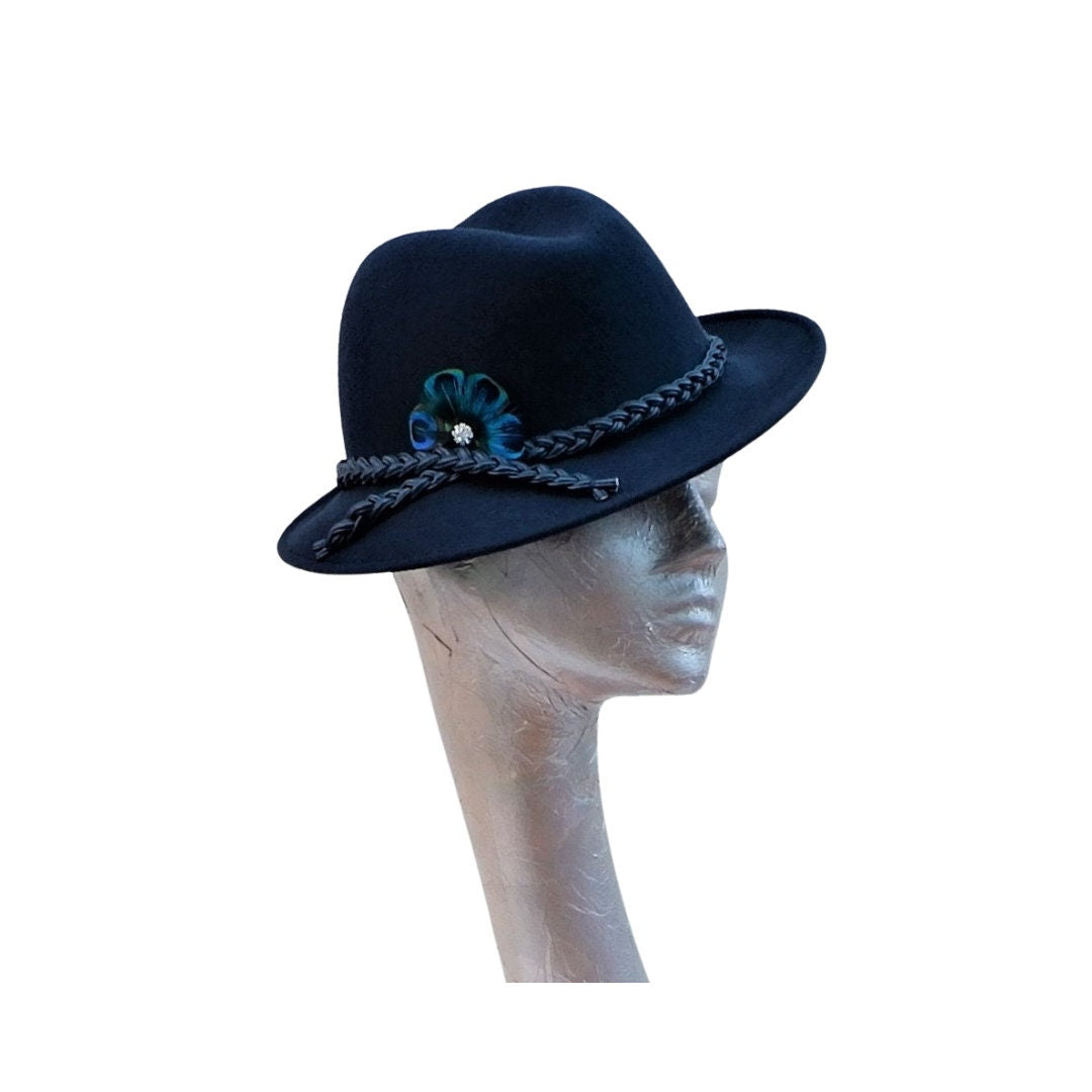 Marie- Tilted Felt Trilby Hat