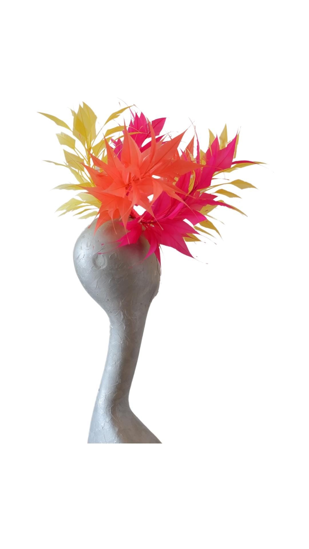 Hawaii - Tropical feather Fascinator