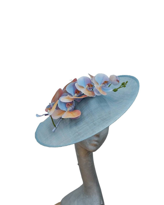 Argyle Pale Blue & Peach Hatinator