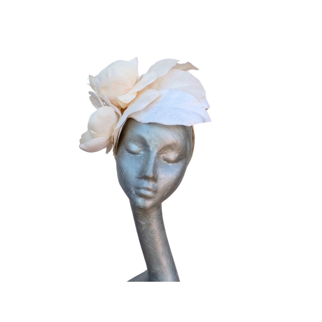 Maggy - Ivory Magnolia Feature fascinator