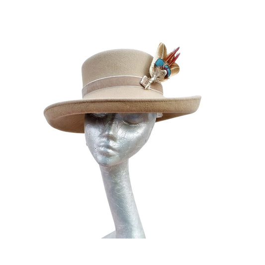 Sophia- Camel Felt Hat