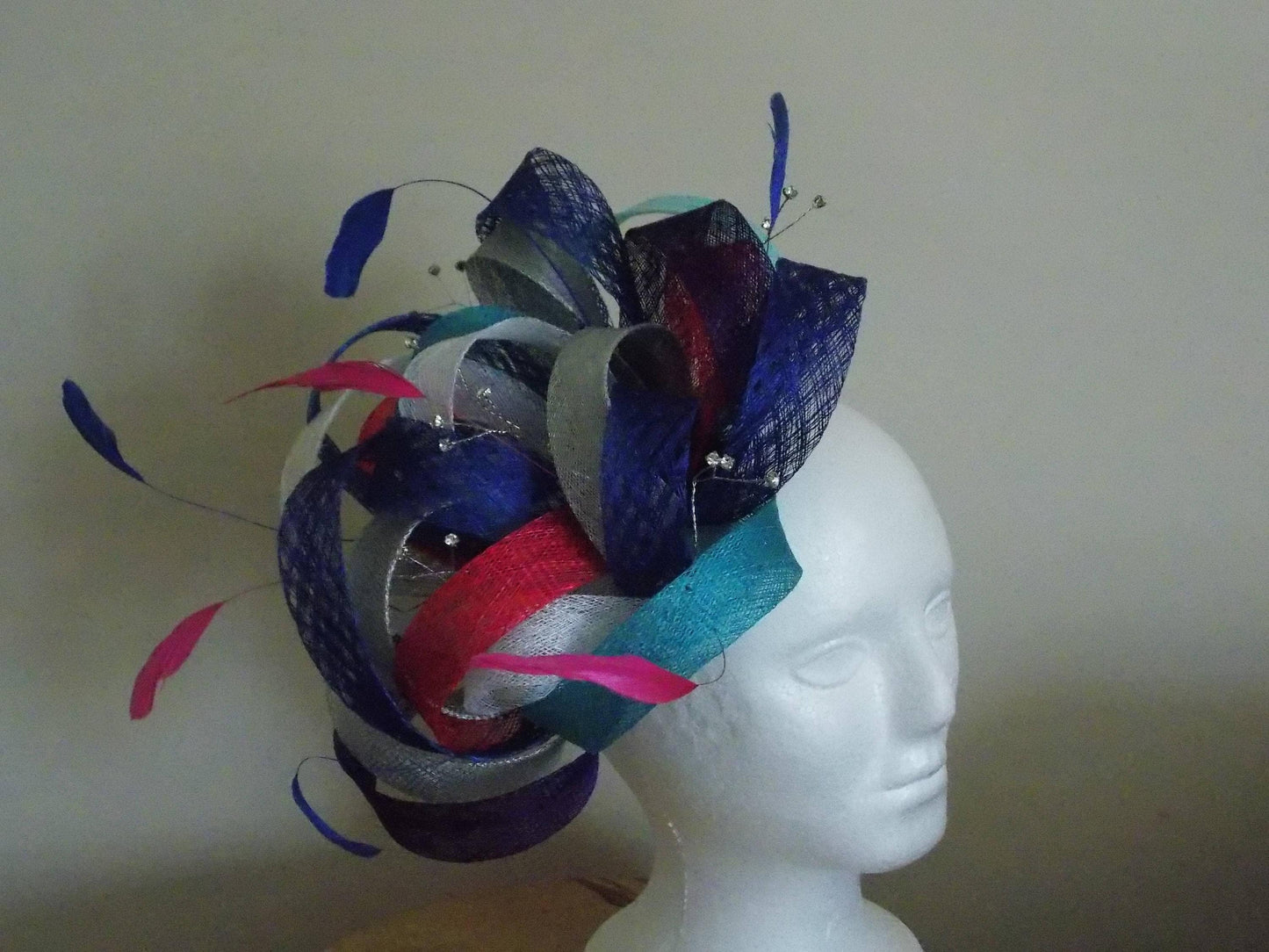 Matilda - Cool colours loopy fascinator
