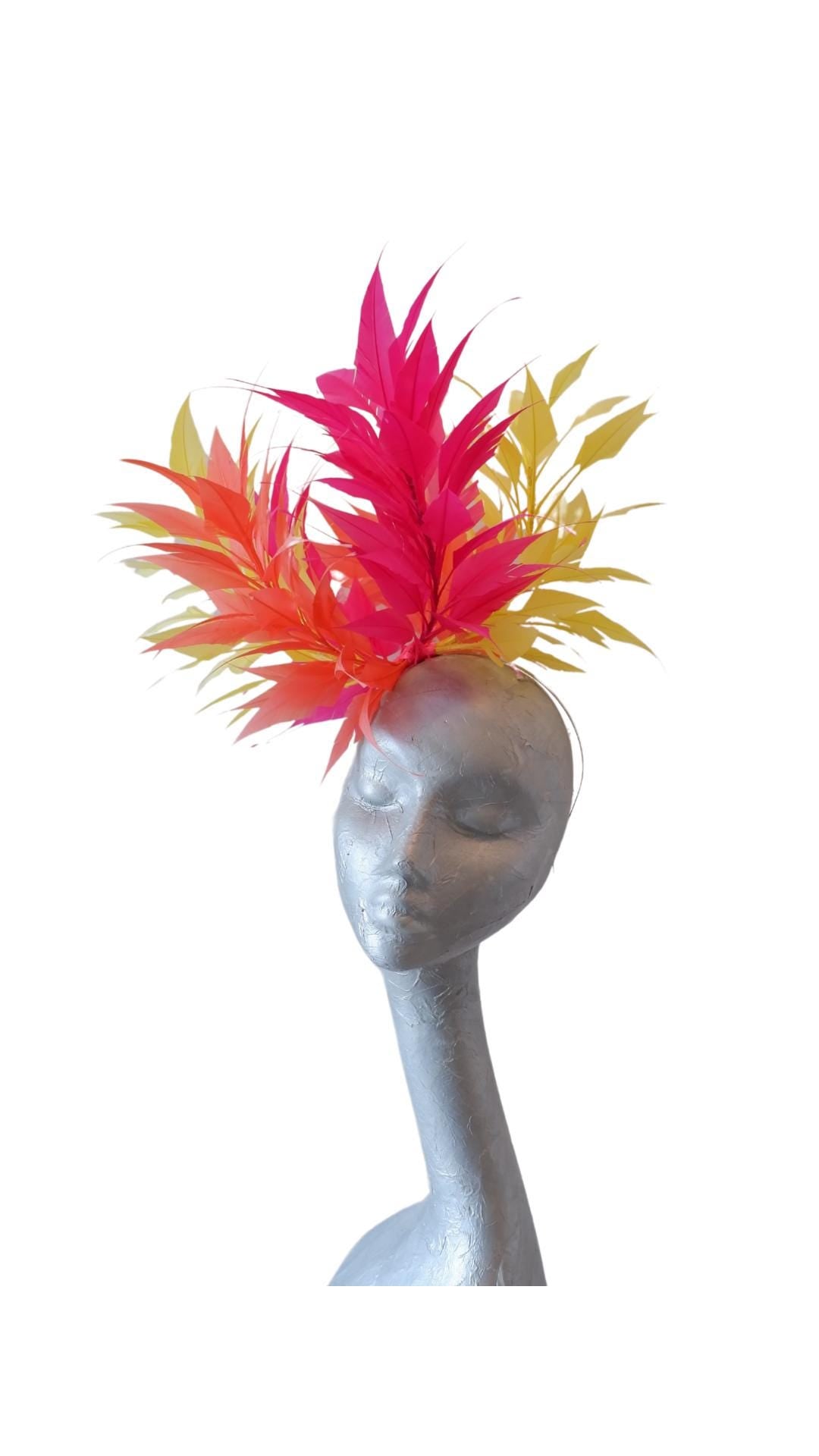 Hawaii - Tropical feather Fascinator