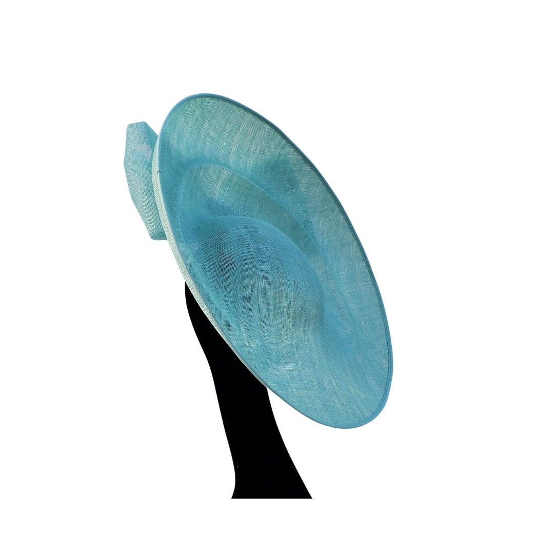 Marine - Extra large Aqua fascinator with Large bow