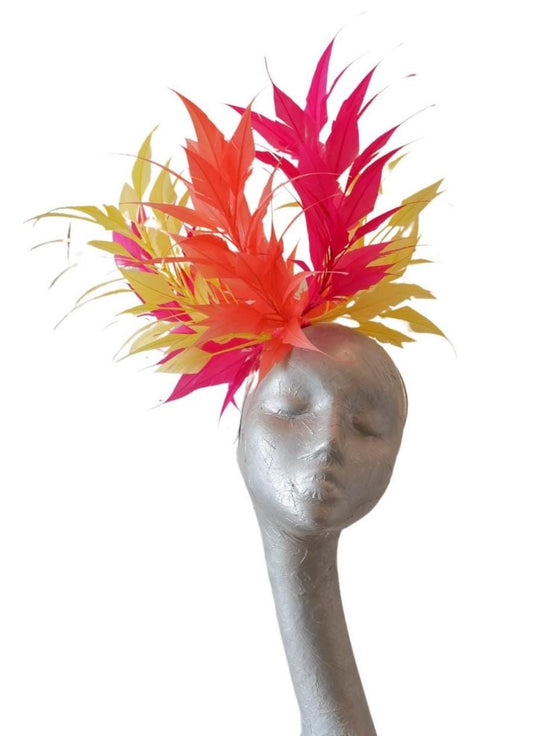 Hawaii - Tropical feather Fascinator