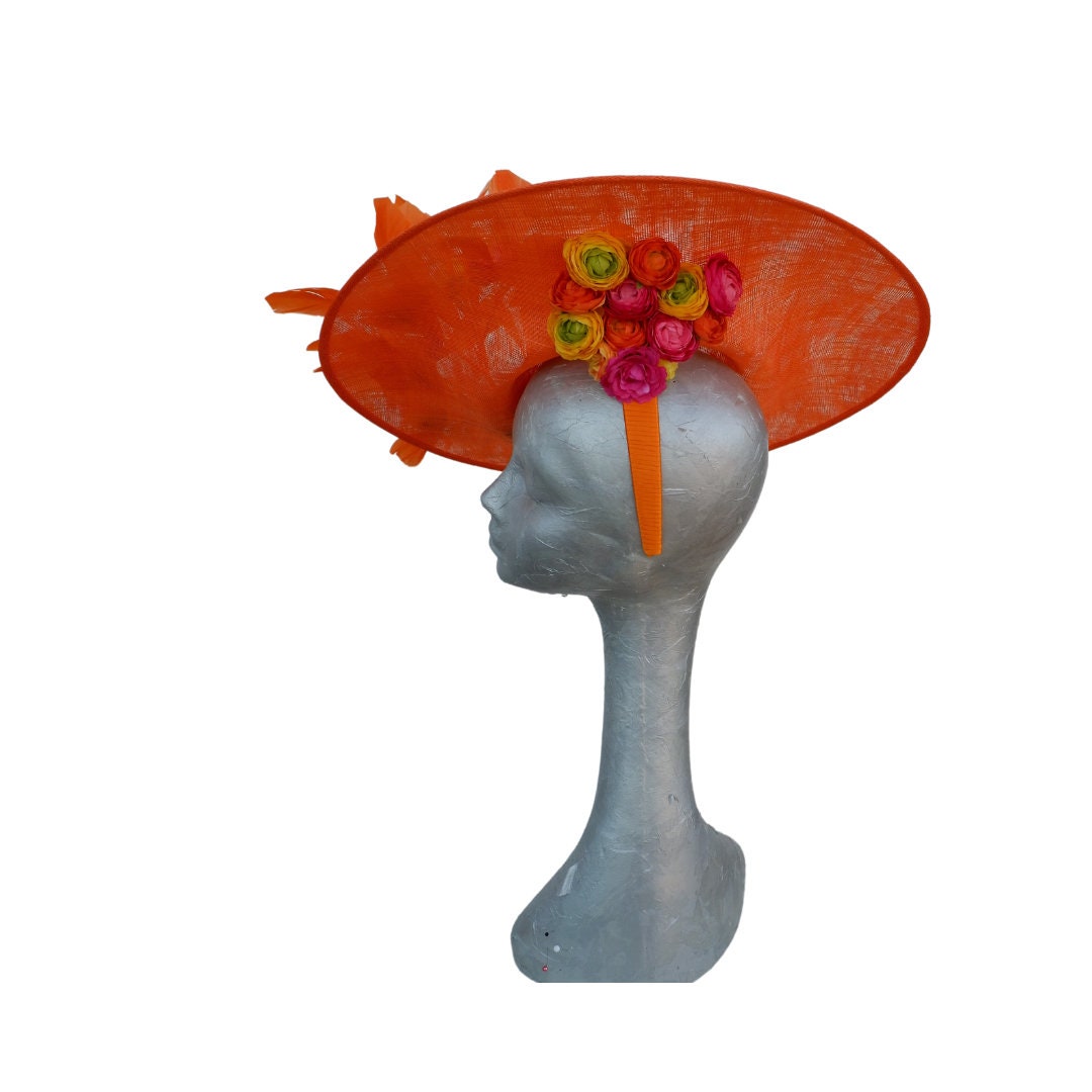 Ranunculus - Orange Sinamay Hatinator