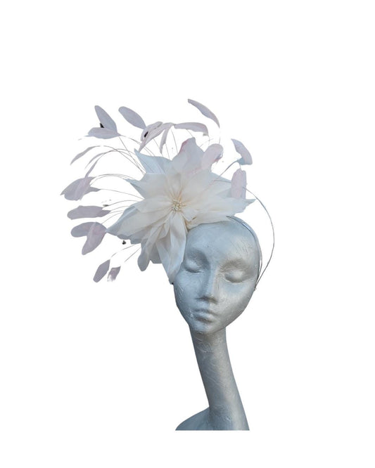 Dream Ivory & Pale Pink Fascinator