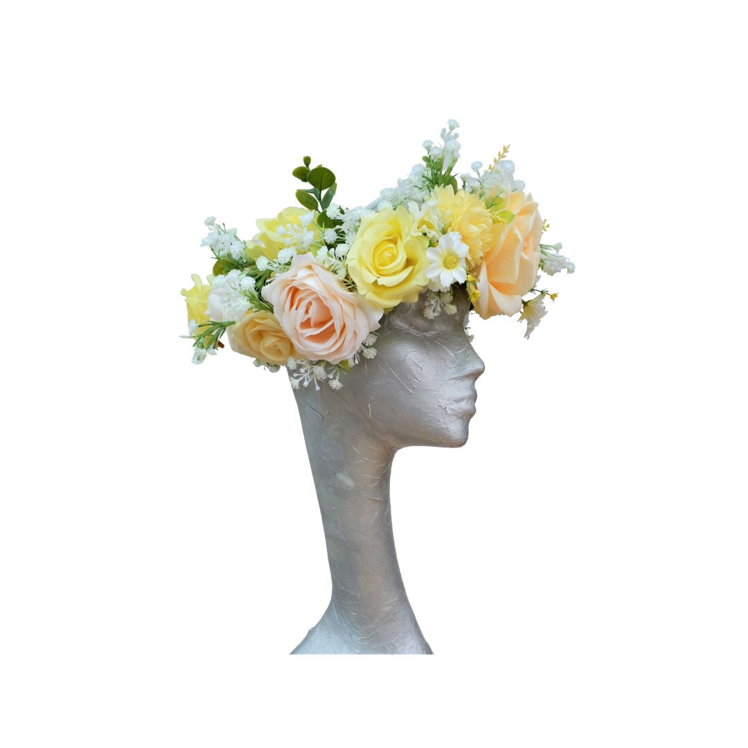 Guinevere - Floral Crown Lemon