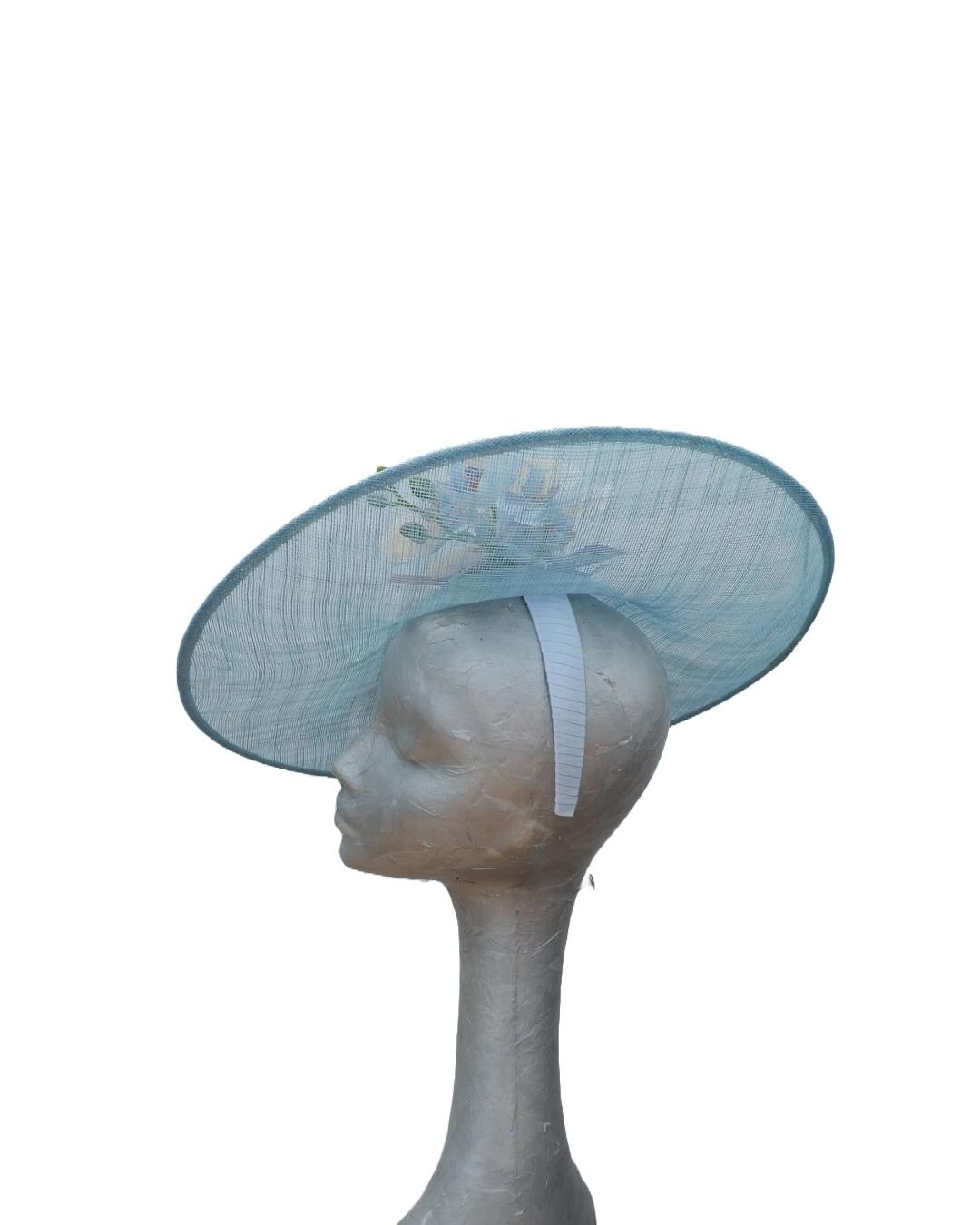 Argyle Pale Blue & Peach Hatinator