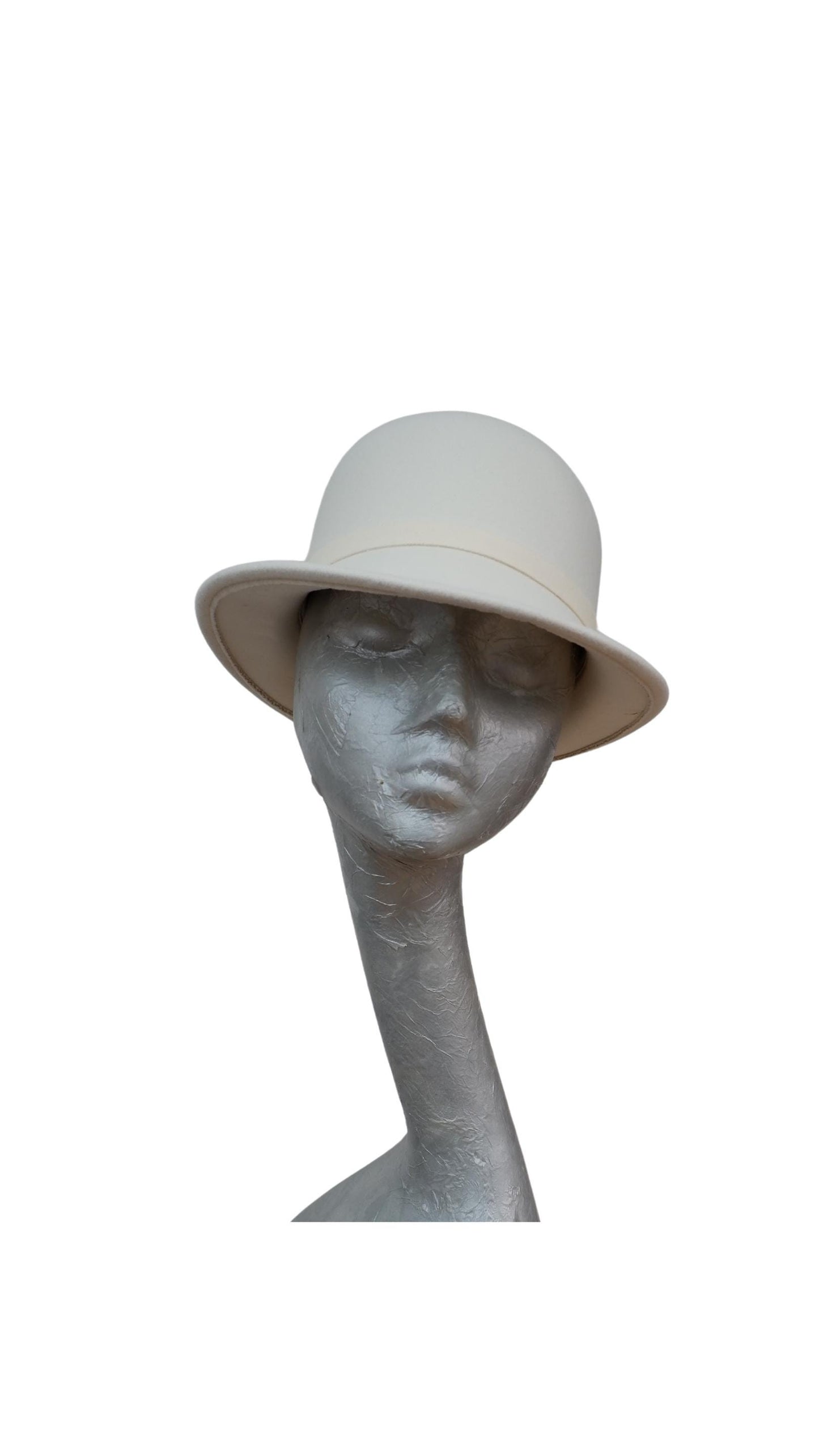 Eloise - Cloche Bell shaped Felt hat Available Black & Cream