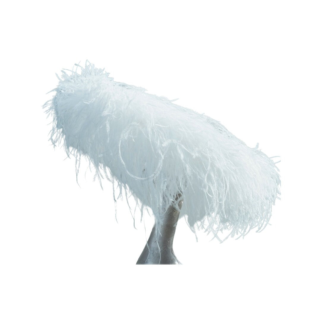 Emma Extra Large Pure White Feather Hat