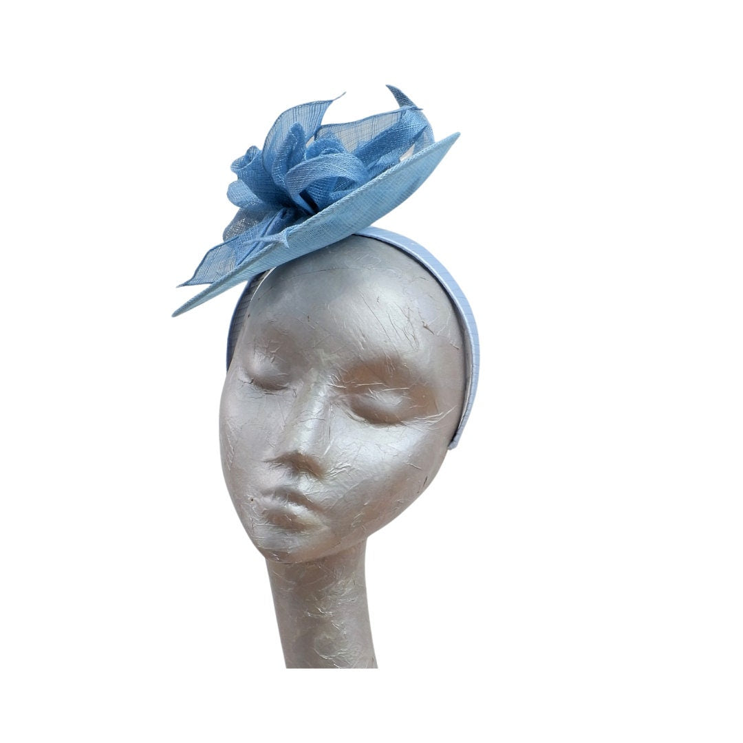 Yasmin - Airforce Blue Sinamay fascinator